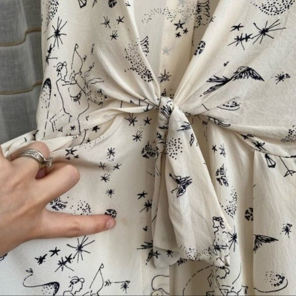 ❌SOLD❌ Rebecca Taylor Astrology Silk Dress - Picture 7 of 15